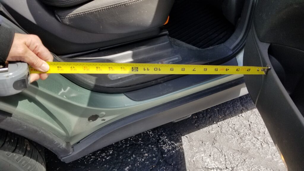 Pet Loader Side Door Measure